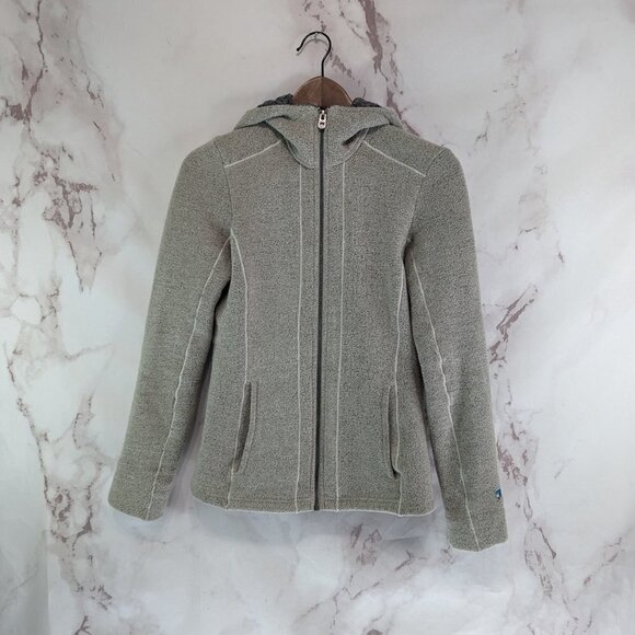 Kuhl Jacket Women XS Gray Sweater Fleece Full Zip Alf Stella Teddy Sherpa Hood - Picture 13 of 13